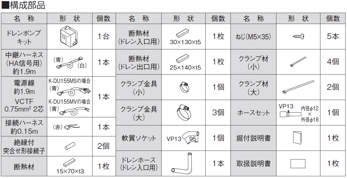 ⑫ ★ 岐阜 直接引取り大歓迎 新品 新品 オーケー器材 K-DU155HV 壁掛形エアコン用ドレンポンプキット K-DU155KV オーケー器材 エアコン設置用部材 ドレンポンプキット 壁掛