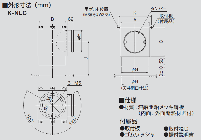 汎用タイプ ノズル吹出口 | 製品一覧 | オーケー器材株式会社